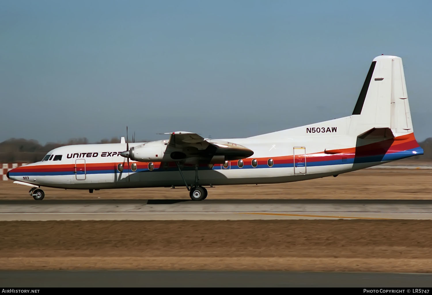 Aircraft Photo of N503AW | Fokker F27-500 Friendship | United Express | AirHistory.net #427488