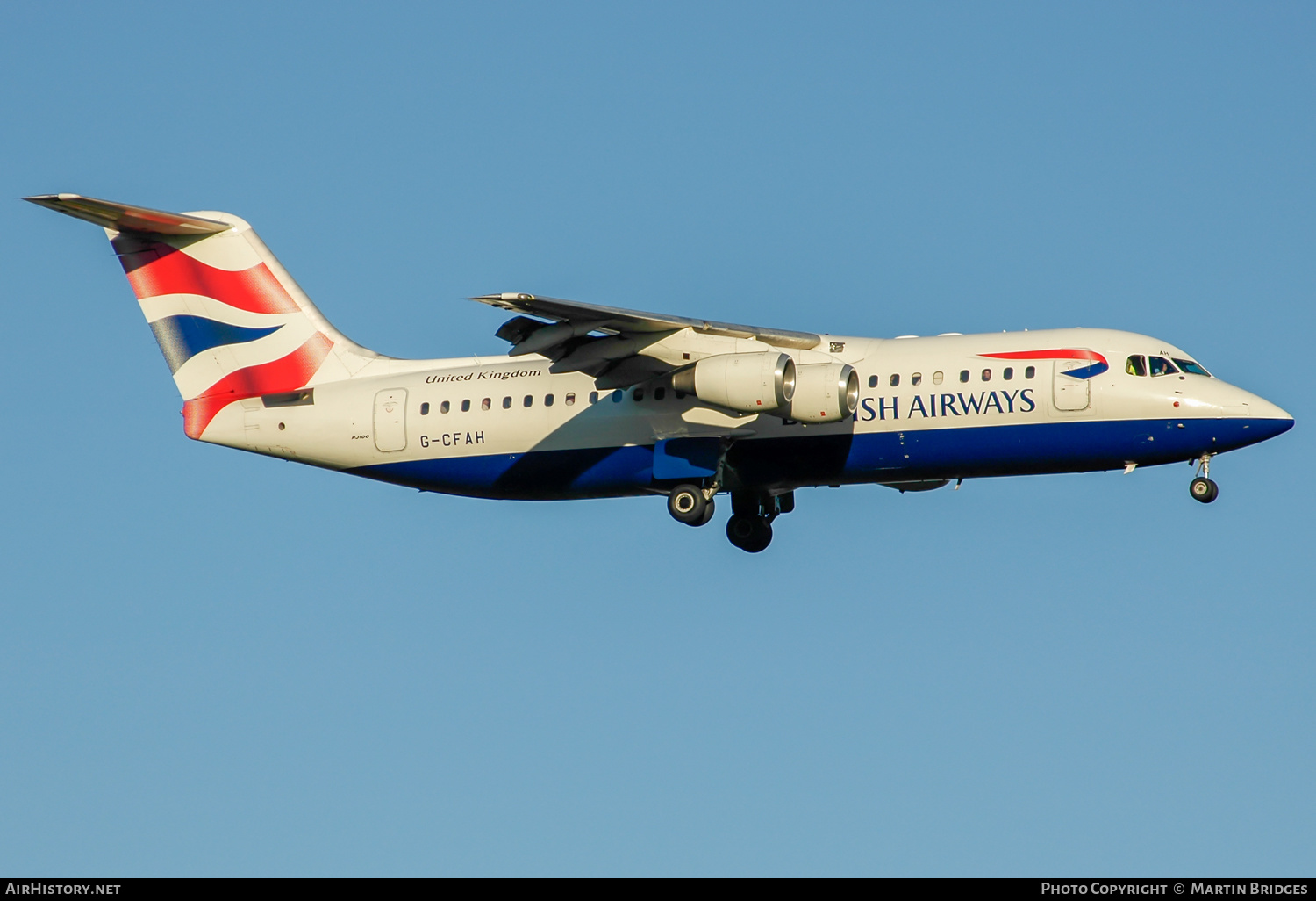 Aircraft Photo of G-CFAH | BAE Systems Avro 146-RJ100 | British Airways | AirHistory.net #427668