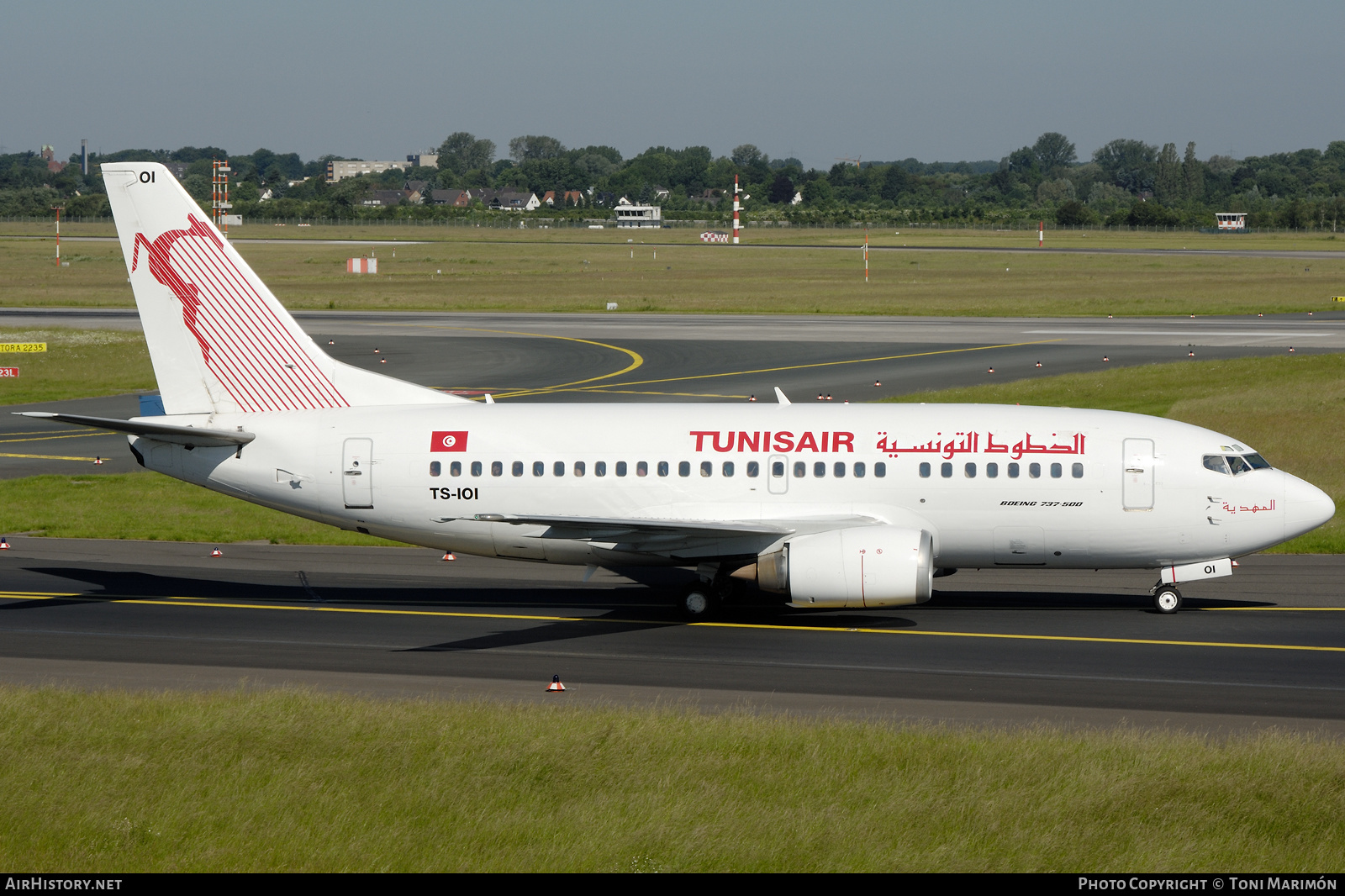 Aircraft Photo of TS-IOI | Boeing 737-5H3 | Tunisair | AirHistory.net #427701