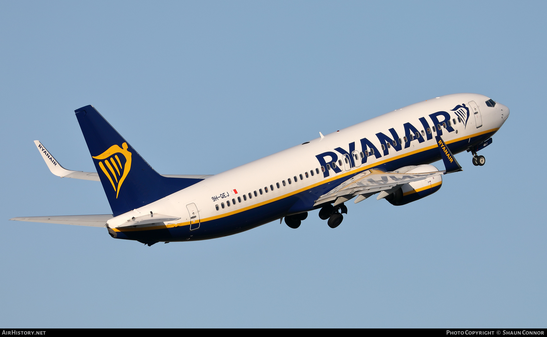 Aircraft Photo of 9H-QEJ | Boeing 737-800 | Ryanair | AirHistory.net #428385