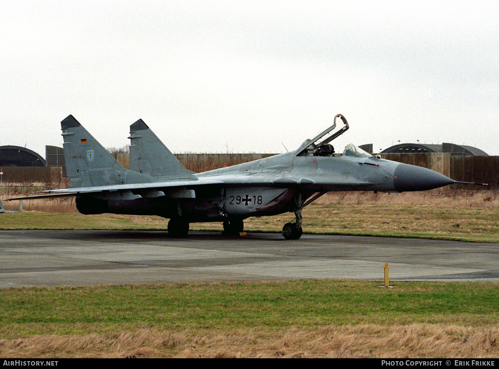 Aircraft Photo of 2918 | Mikoyan-Gurevich MiG-29G (9-12) | Germany - Air Force | AirHistory.net #428534