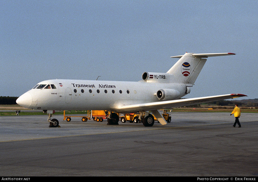 Aircraft Photo of YL-TRB | Yakovlev Yak-40 | Transeast Airlines | AirHistory.net #428673