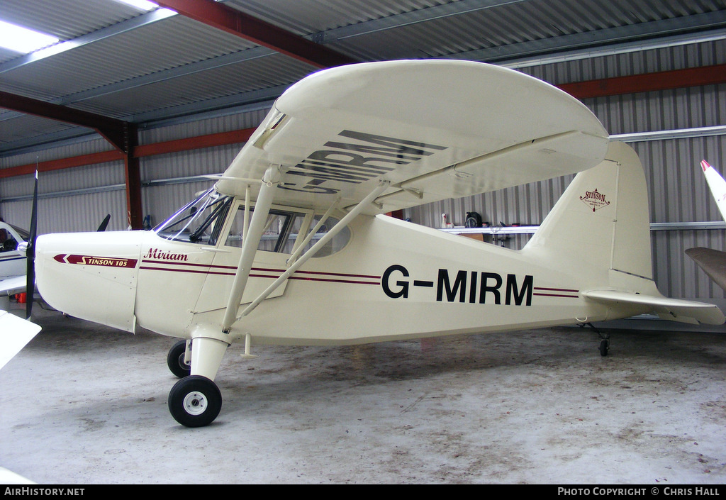 Aircraft Photo of G-MIRM | Stinson 105 HW-75 | AirHistory.net #428705