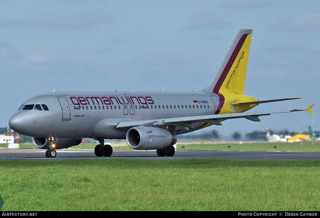 Aircraft Photo of D-AGWJ | Airbus A319-132 | Germanwings | AirHistory.net #428926