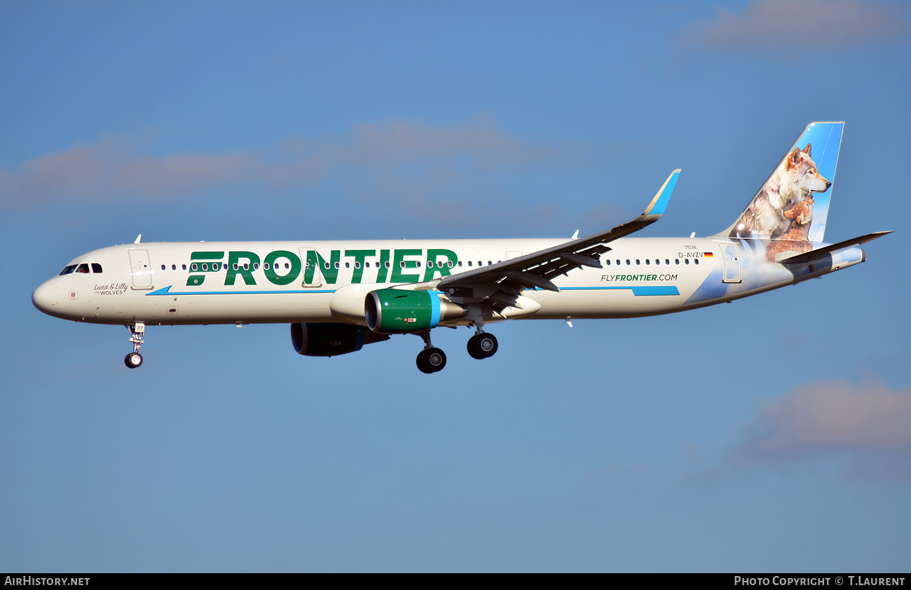 Aircraft Photo of D-AVZV | Airbus A321-211 | Frontier Airlines | AirHistory.net #428949