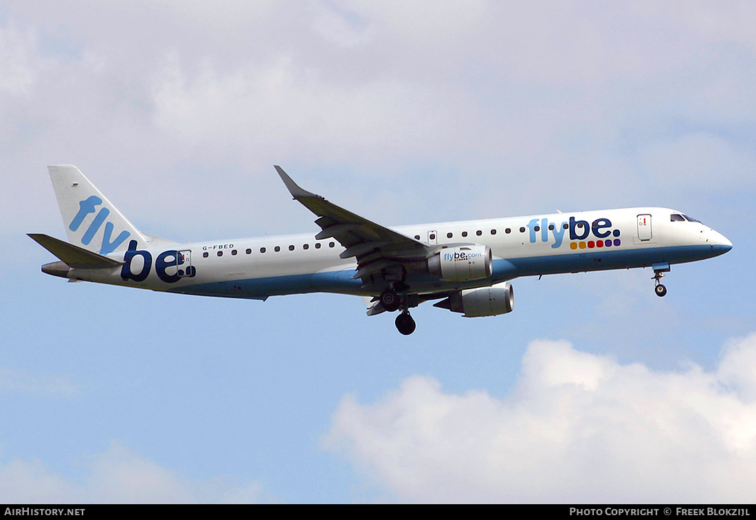 Aircraft Photo of G-FBED | Embraer 195LR (ERJ-190-200LR) | Flybe | AirHistory.net #429091