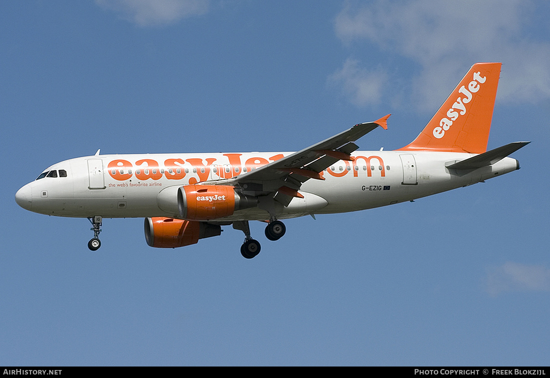 Aircraft Photo of G-EZIG | Airbus A319-111 | EasyJet | AirHistory.net #429128