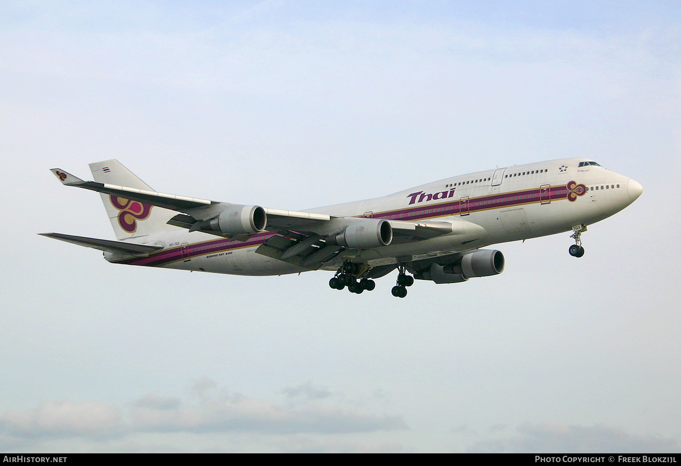 Aircraft Photo of HS-TGX | Boeing 747-4D7 | Thai Airways International | AirHistory.net #429208
