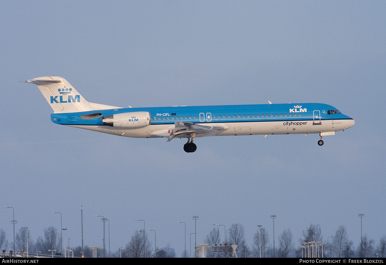 Aircraft Photo of PH-OFL | Fokker 100 (F28-0100) | KLM Cityhopper | AirHistory.net #429228