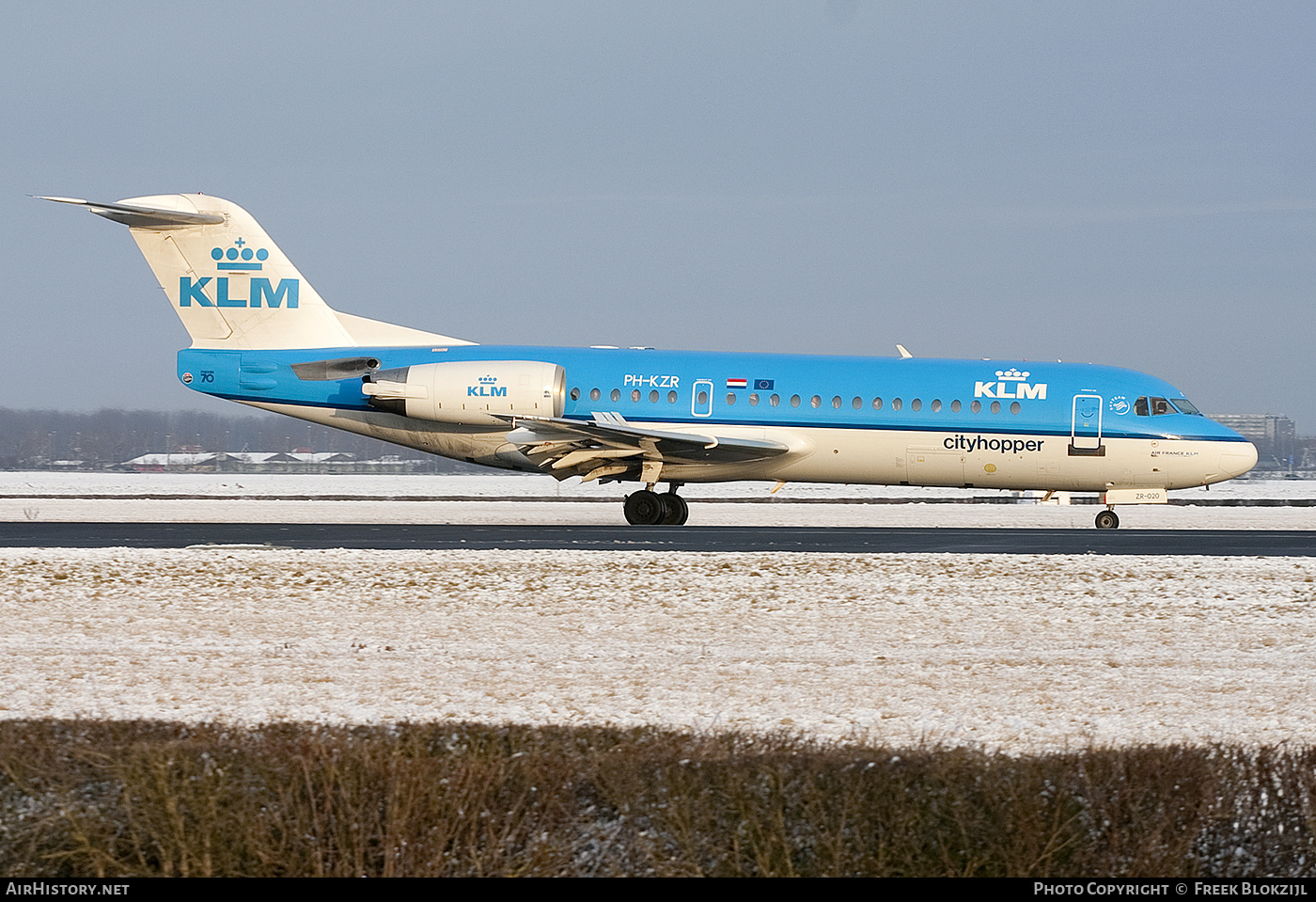 Aircraft Photo of PH-KZR | Fokker 70 (F28-0070) | KLM Cityhopper | AirHistory.net #429386