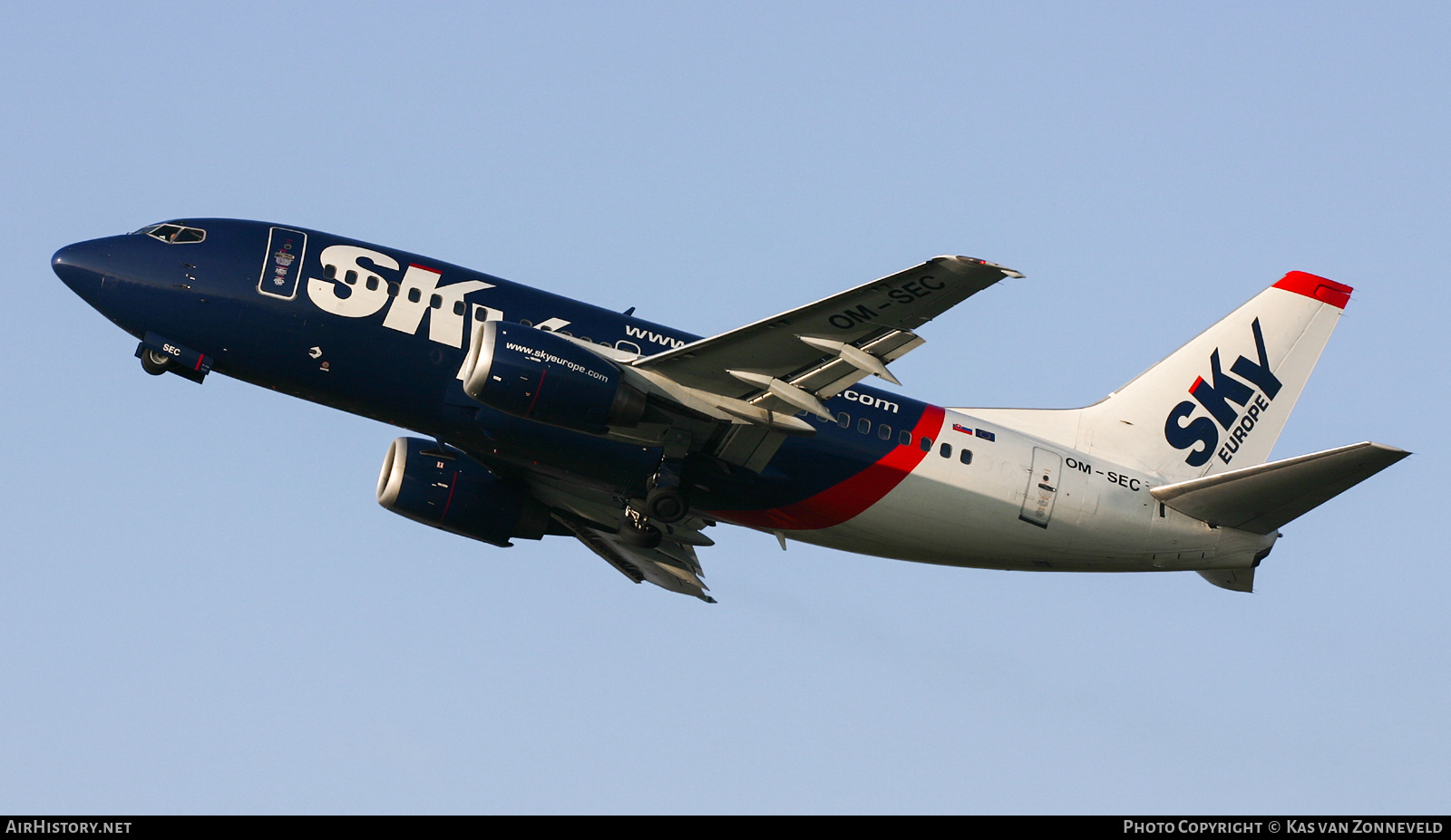 Aircraft Photo of OM-SEC | Boeing 737-5Y0 | SkyEurope Airlines | AirHistory.net #429590