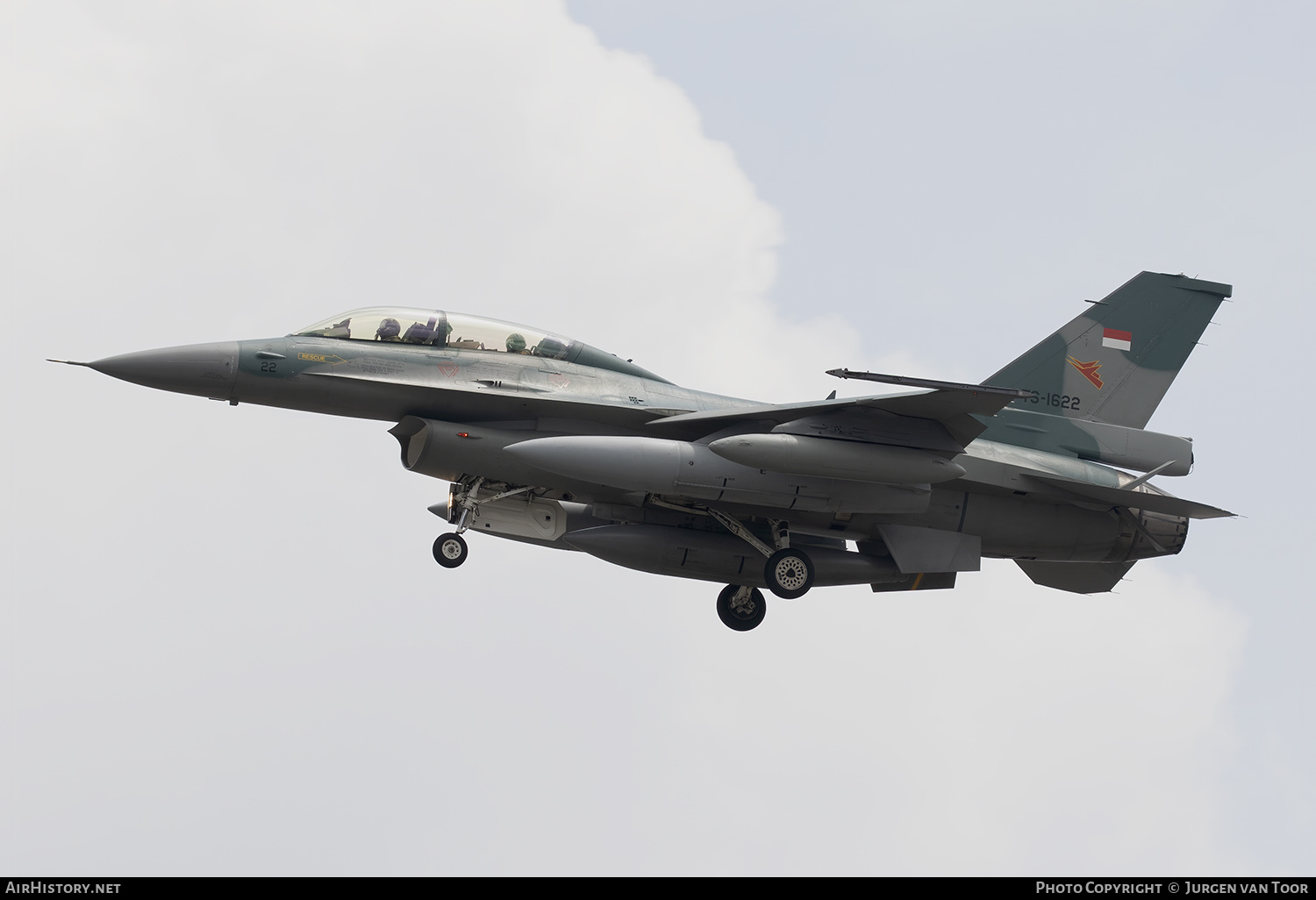 Aircraft Photo of TS-1622 | General Dynamics F-16D Fighting Falcon | Indonesia - Air Force | AirHistory.net #429620