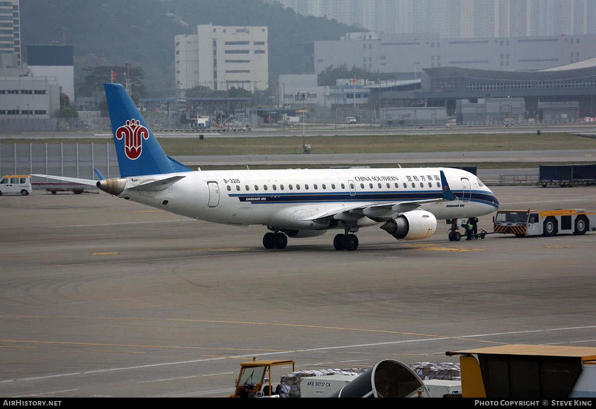Aircraft Photo of B-3216 | Embraer 190LR (ERJ-190-100LR) | China Southern Airlines | AirHistory.net #429630