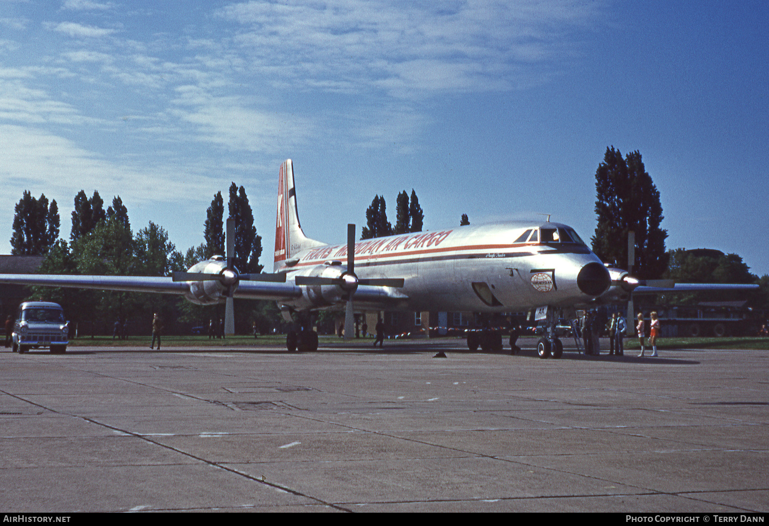 Aircraft Photo of G-AXAA | Canadair CL-44D4-2 | Transmeridian Air Cargo | AirHistory.net #429730