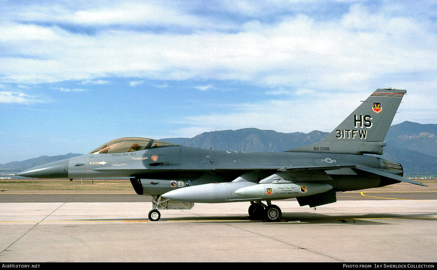 Aircraft Photo of 82-0918 | General Dynamics F-16A Fighting Falcon | USA - Air Force | AirHistory.net #429738
