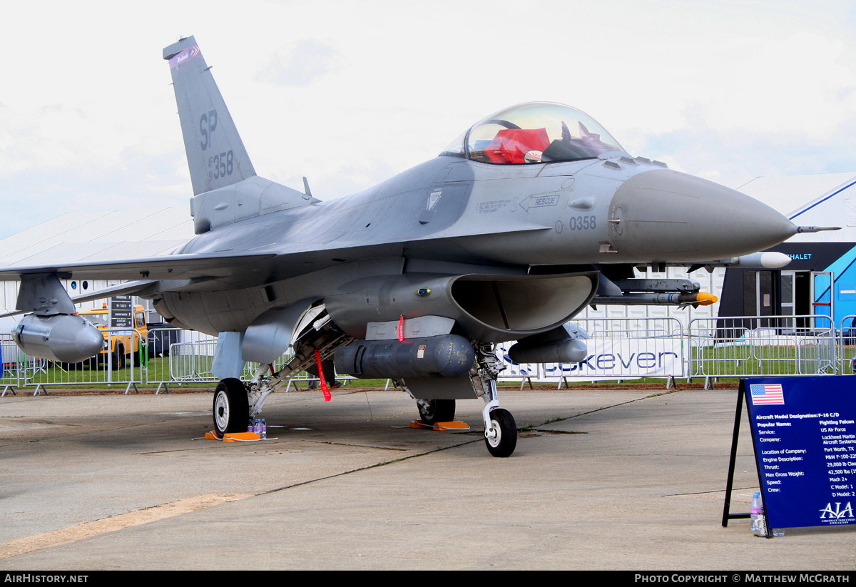 Aircraft Photo of 91-0358 / AF91-358 | General Dynamics F-16CM Fighting Falcon | USA - Air Force | AirHistory.net #429822