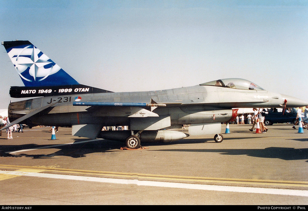 Aircraft Photo of J-231 | General Dynamics F-16A Fighting Falcon | Netherlands - Air Force | AirHistory.net #429975