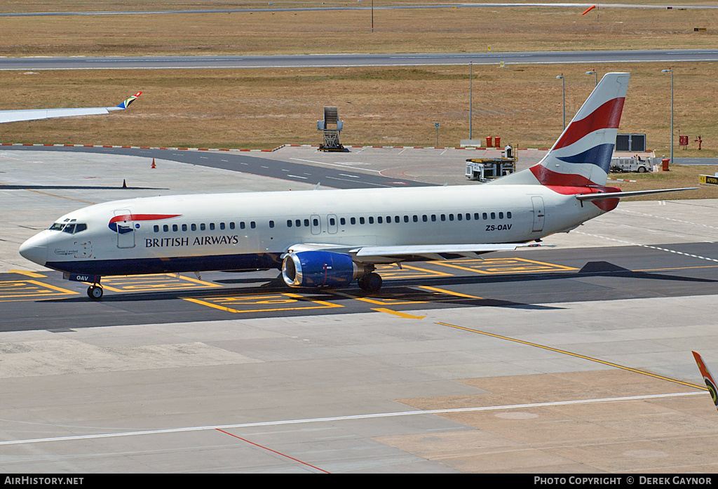 Aircraft Photo of ZS-OAV | Boeing 737-4H6 | British Airways | AirHistory.net #430015