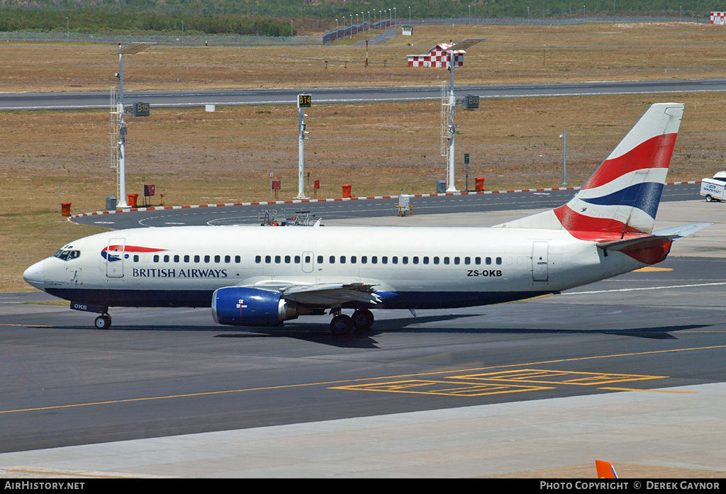 Aircraft Photo of ZS-OKB | Boeing 737-376 | British Airways | AirHistory.net #430059