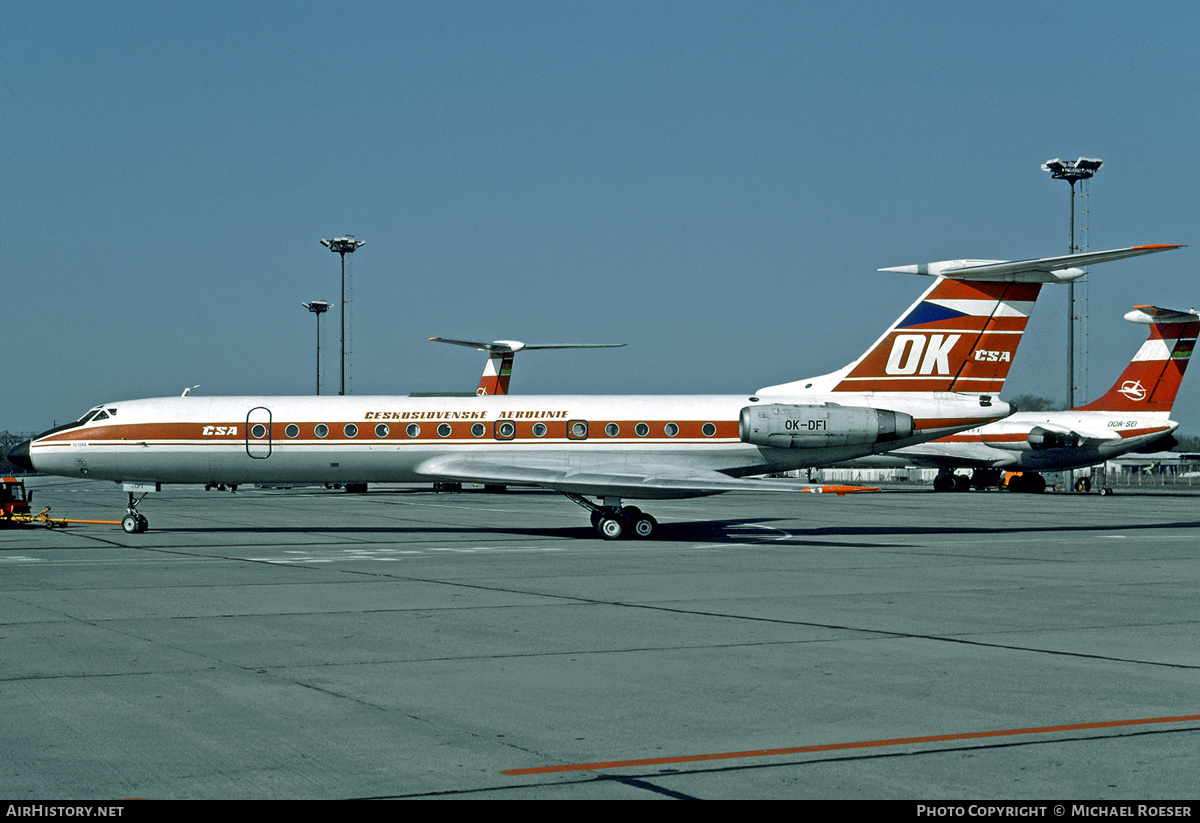 Aircraft Photo of OK-DFI | Tupolev Tu-134A | ČSA - Československé Aerolinie - Czechoslovak Airlines | AirHistory.net #430072