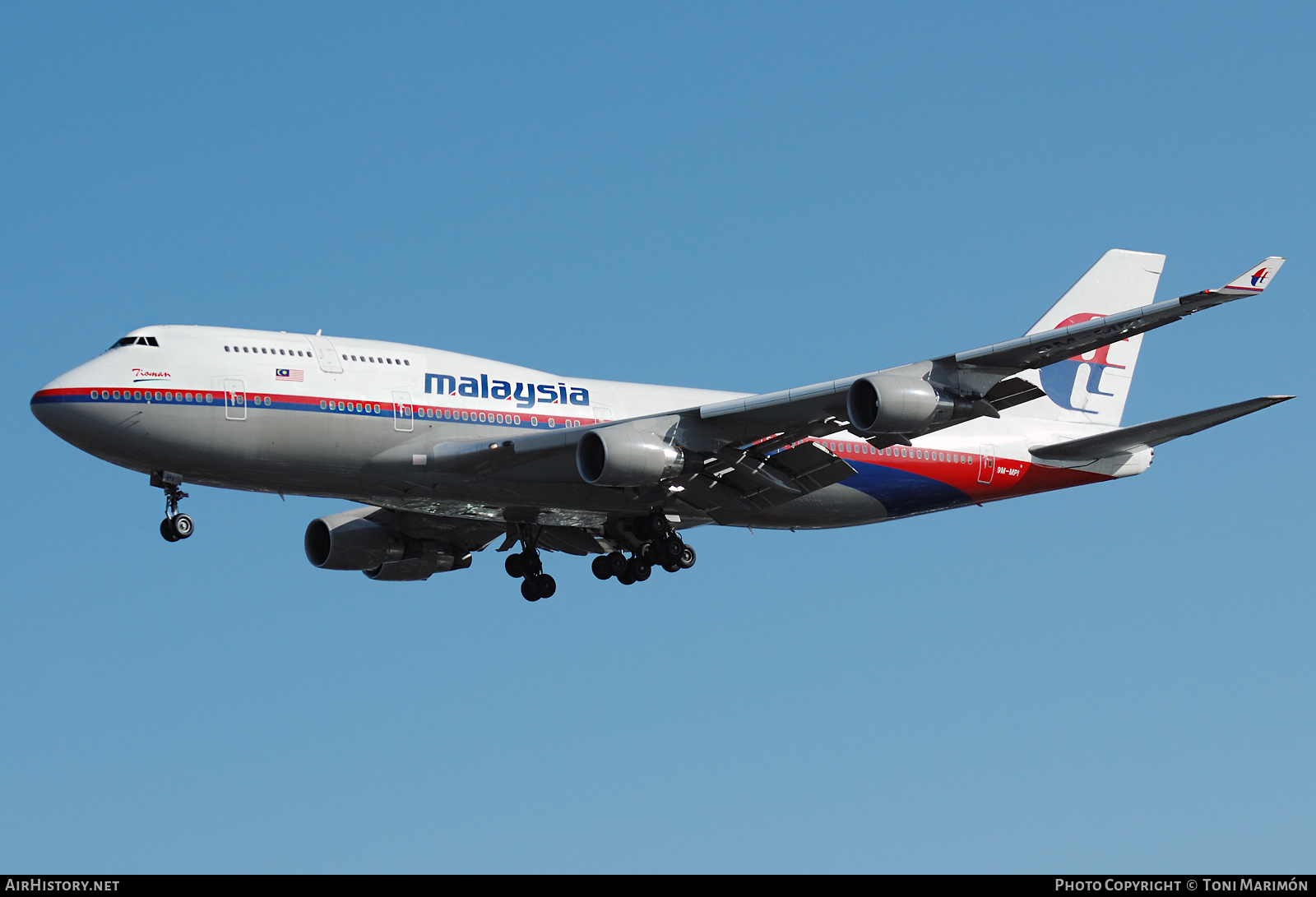 Aircraft Photo of 9M-MPI | Boeing 747-4H6 | Malaysia Airlines | AirHistory.net #430152