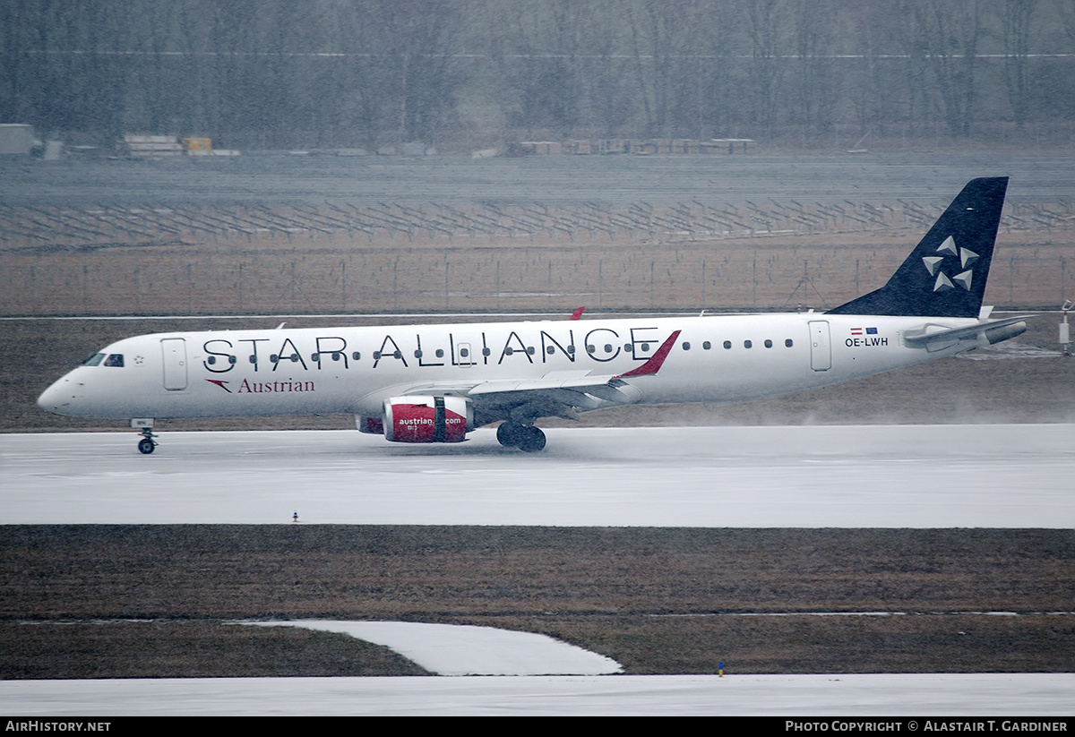 Aircraft Photo of OE-LWH | Embraer 195LR (ERJ-190-200LR) | Austrian Airlines | AirHistory.net #430188