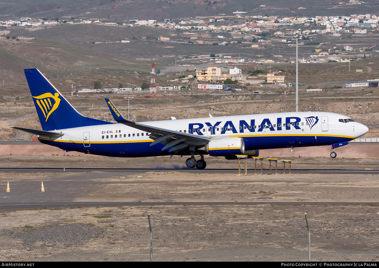 Aircraft Photo of EI-EVL | Boeing 737-8AS | Ryanair | AirHistory.net #430239