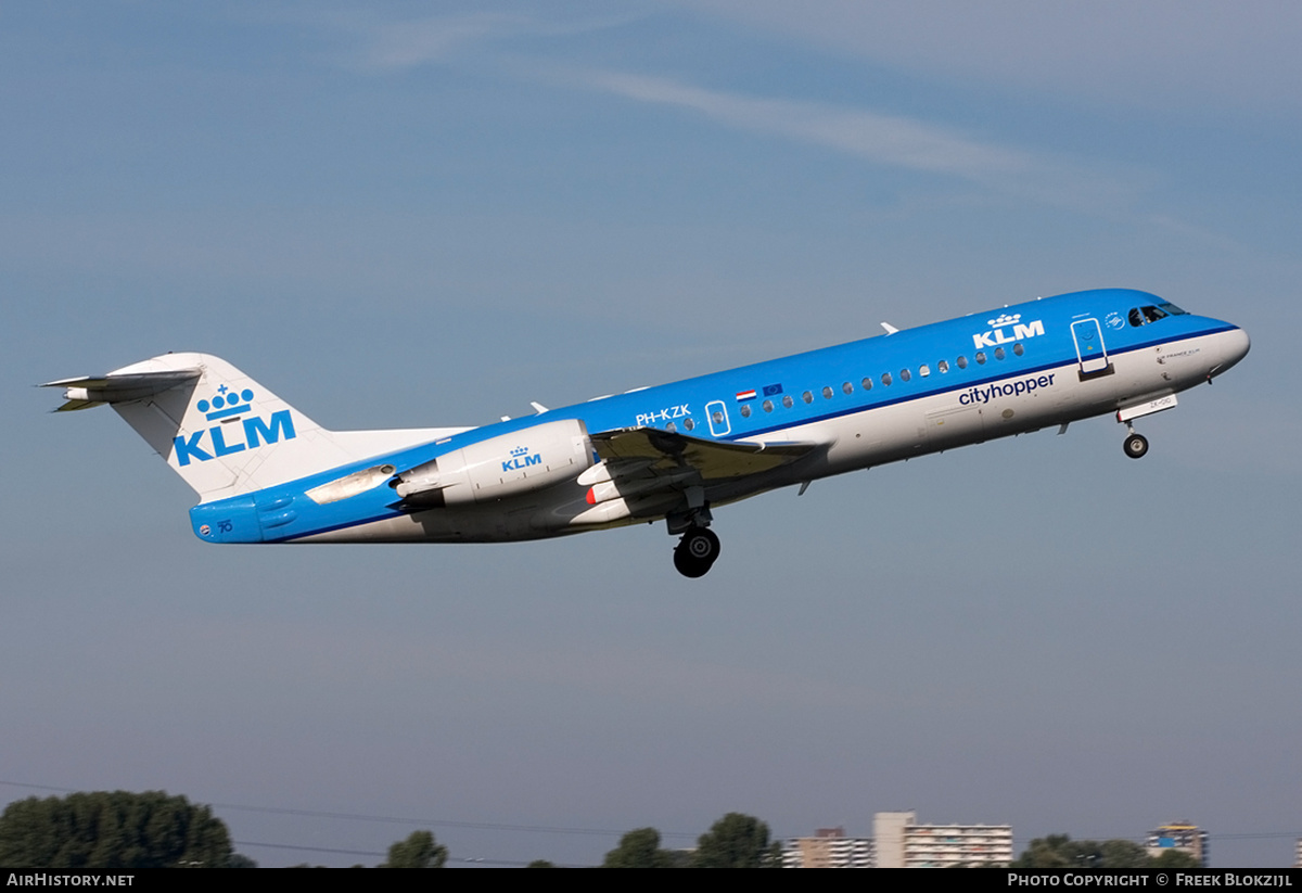 Aircraft Photo of PH-KZK | Fokker 70 (F28-0070) | KLM Cityhopper | AirHistory.net #430369