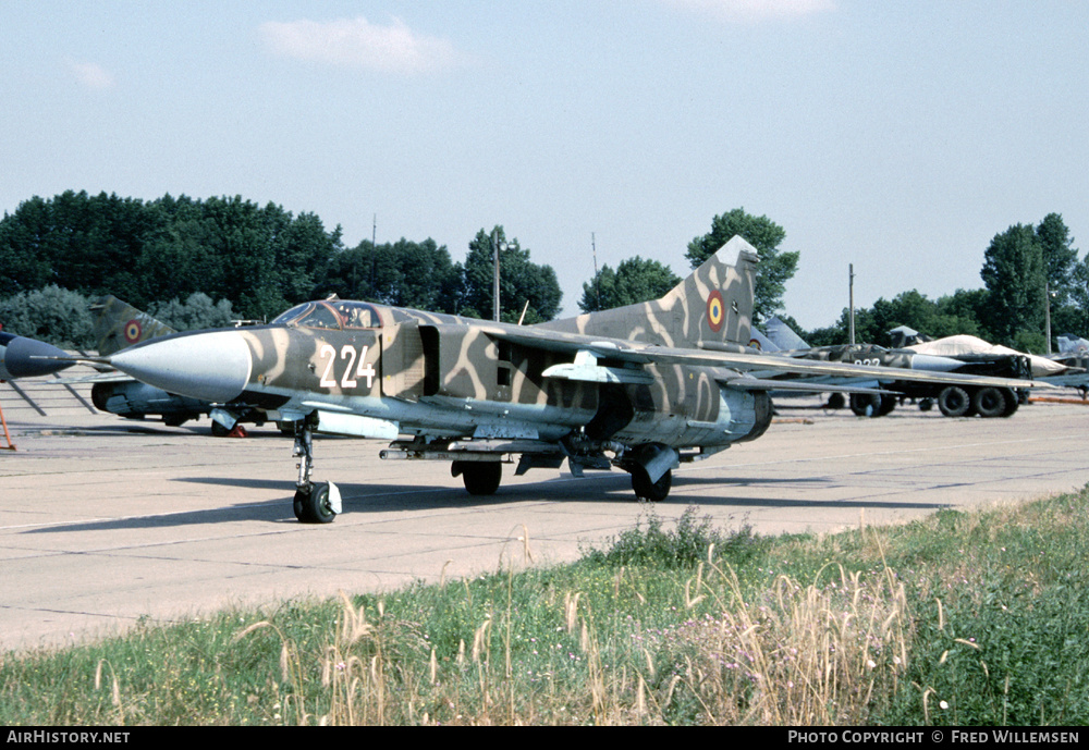 Aircraft Photo of 224 | Mikoyan-Gurevich MiG-23MF | Romania - Air Force | AirHistory.net #430416