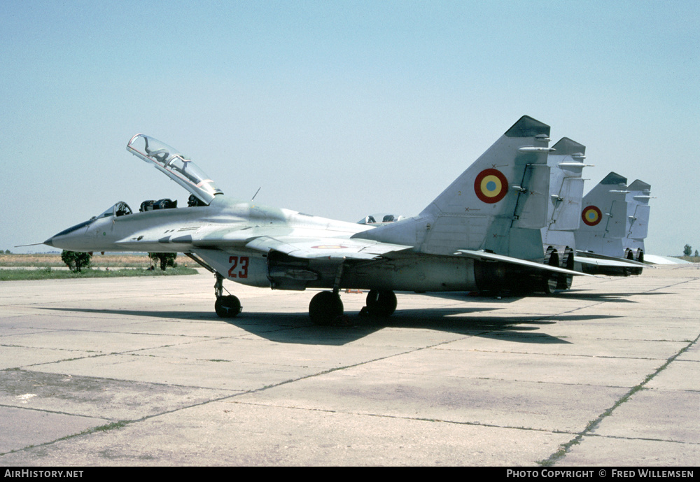 Aircraft Photo of 23 | Mikoyan-Gurevich MiG-29UB (9-51) | Romania - Air Force | AirHistory.net #430439