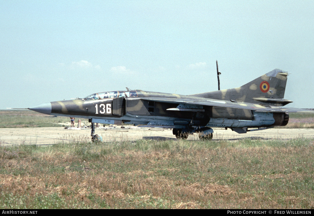 Aircraft Photo of 136 | Mikoyan-Gurevich MiG-23UB | Romania - Air Force | AirHistory.net #430458