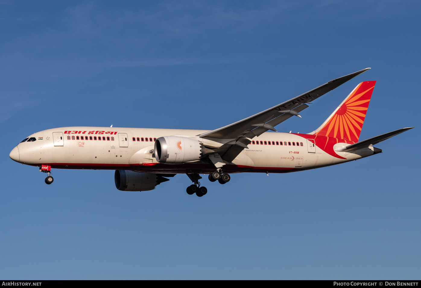 Aircraft Photo of VT-ANW | Boeing 787-8 Dreamliner | Air India | AirHistory.net #430758