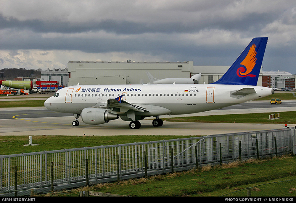 Aircraft Photo of D-AVYL | Airbus A319-112 | Hainan Airlines | AirHistory.net #430780