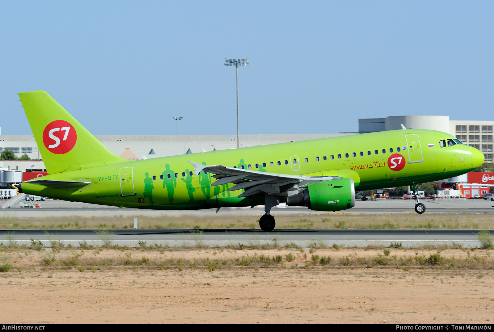 Aircraft Photo of VP-BTV | Airbus A319-114 | S7 Airlines | AirHistory.net #430809