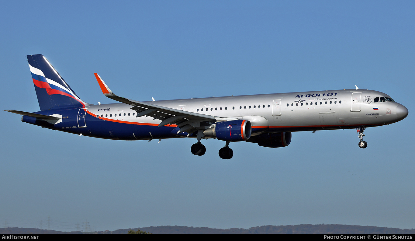 Aircraft Photo of VP-BAE | Airbus A321-211 | Aeroflot - Russian Airlines | AirHistory.net #430847