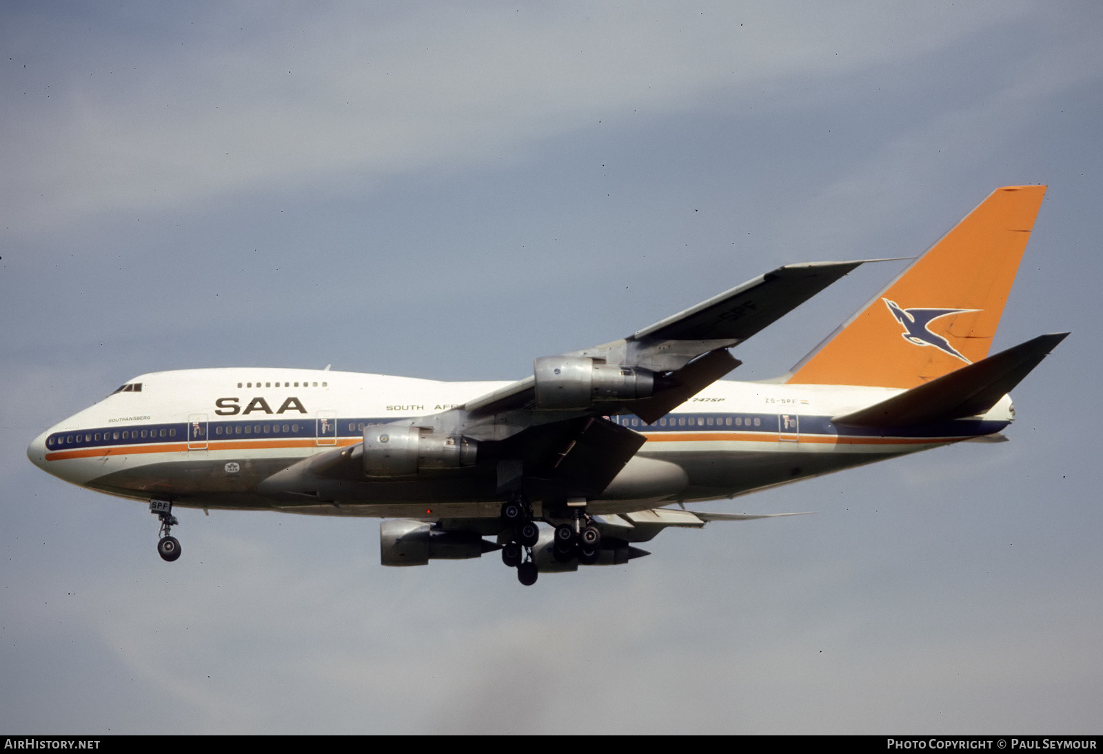 Aircraft Photo of ZS-SPF | Boeing 747SP-44 | South African Airways - Suid-Afrikaanse Lugdiens | AirHistory.net #430883