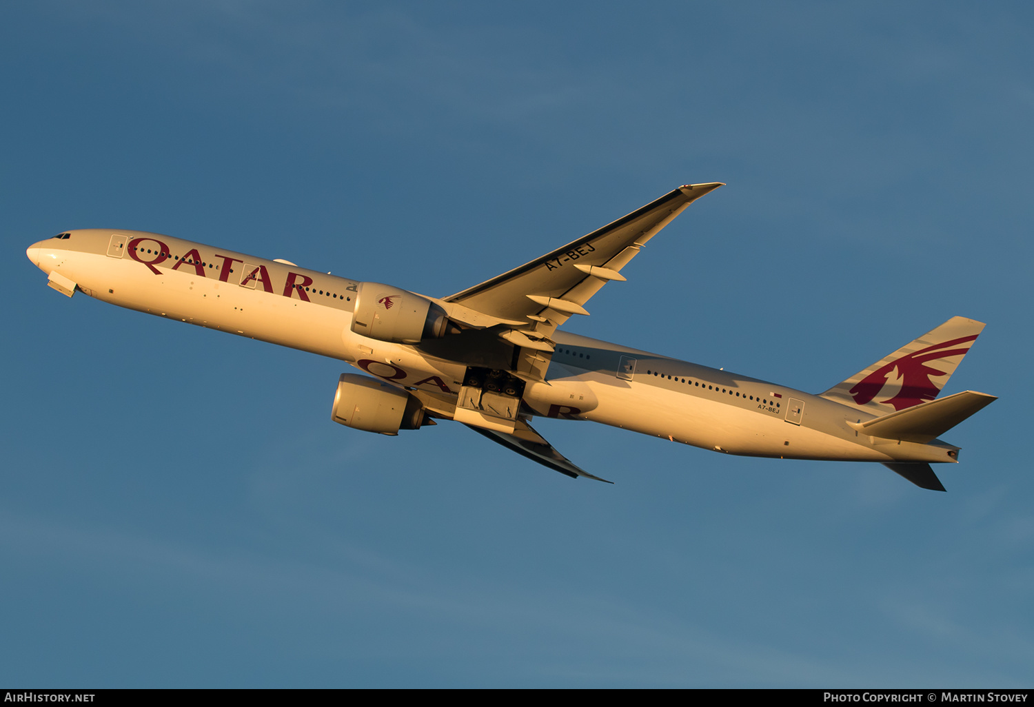 Aircraft Photo of A7-BEJ | Boeing 777-3DZ/ER | Qatar Airways | AirHistory.net #430886