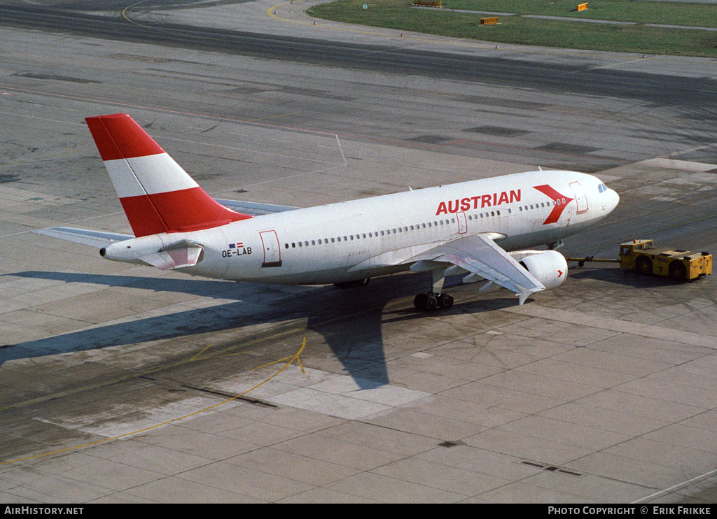 Aircraft Photo of OE-LAB | Airbus A310-324 | Austrian Airlines | AirHistory.net #431163