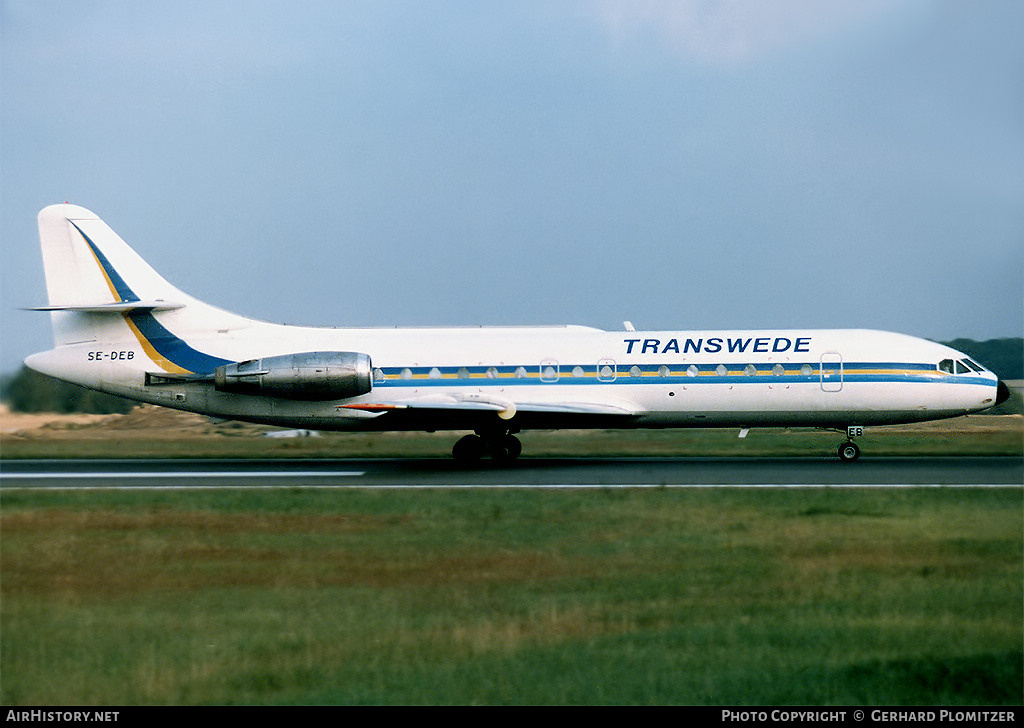 Aircraft Photo of SE-DEB | Sud SE-210 Caravelle 10B1R | Transwede Airways | AirHistory.net #431540