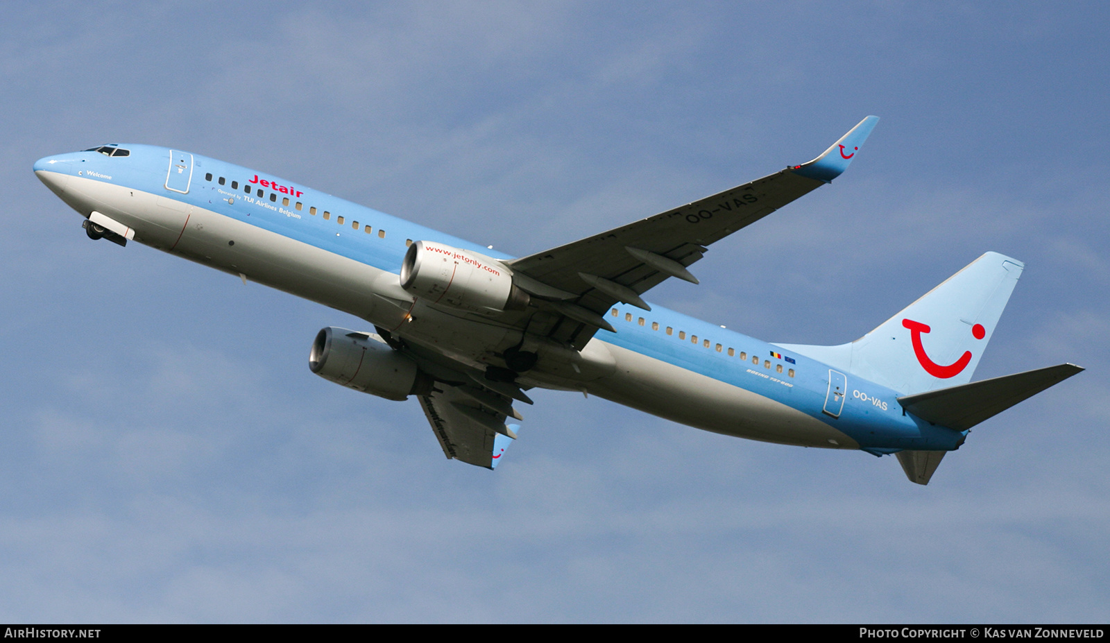Aircraft Photo of OO-VAS | Boeing 737-86Q | Jetairfly | AirHistory.net #431547
