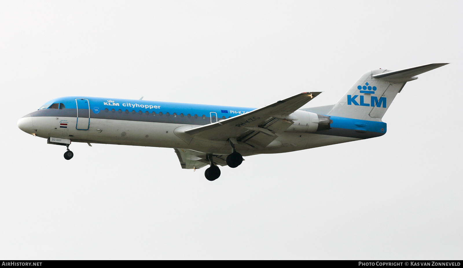 Aircraft Photo of PH-KZG | Fokker 70 (F28-0070) | KLM Cityhopper | AirHistory.net #431864