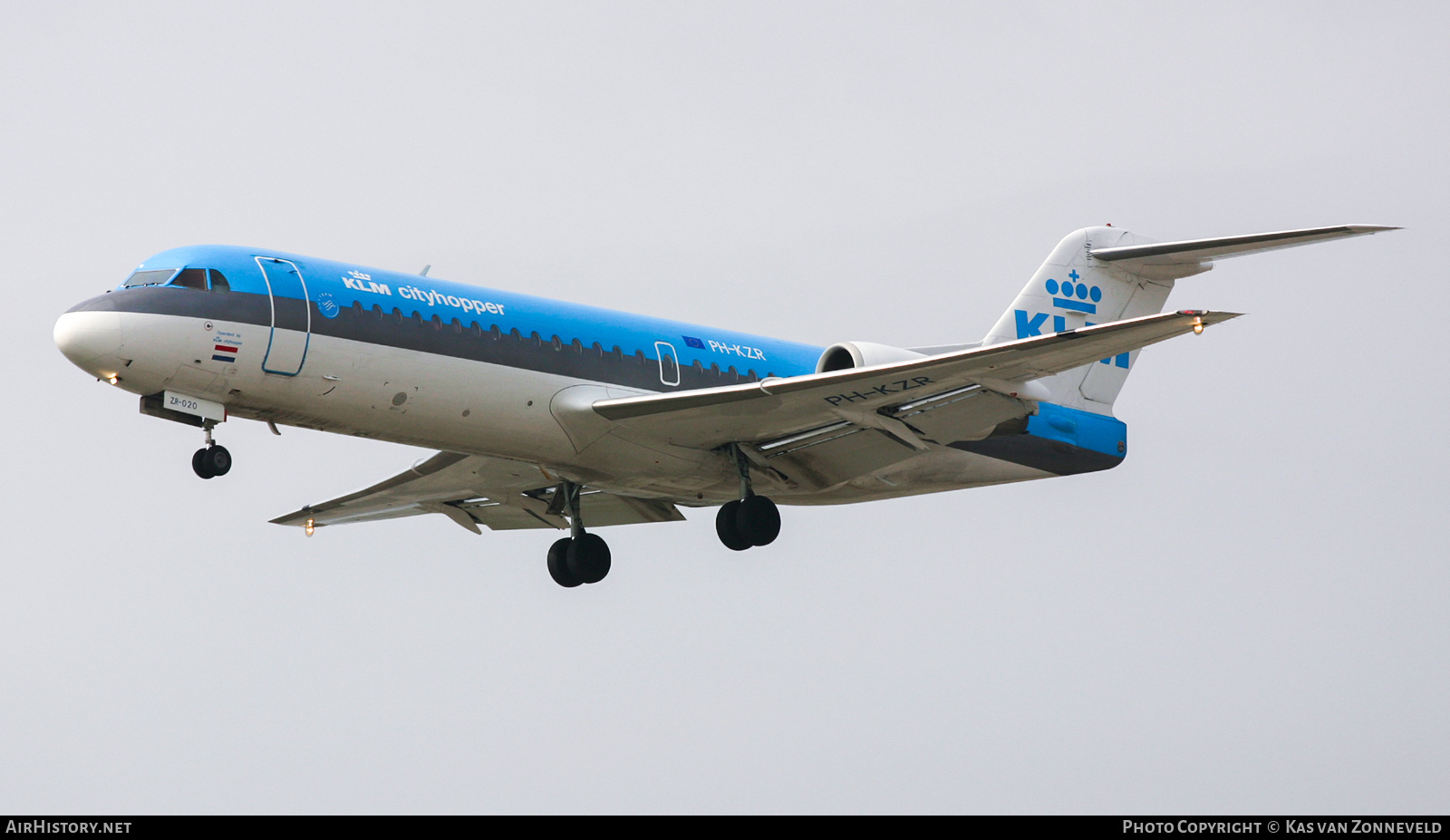 Aircraft Photo of PH-KZR | Fokker 70 (F28-0070) | KLM Cityhopper | AirHistory.net #431869