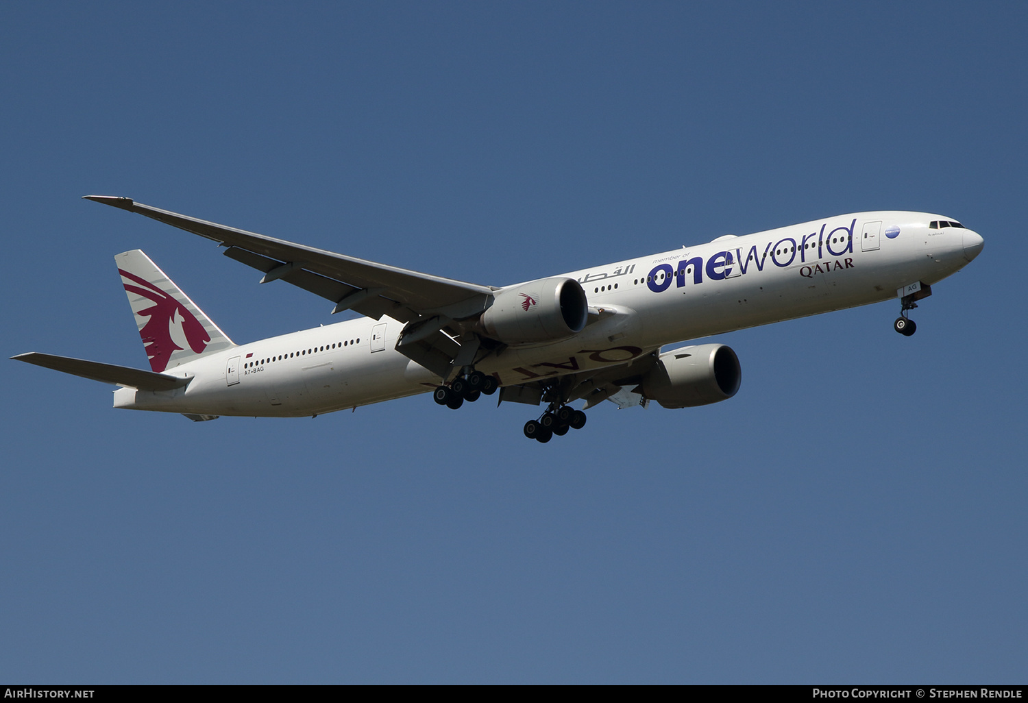 Aircraft Photo of A7-BAG | Boeing 777-3DZ/ER | Qatar Airways | AirHistory.net #432135