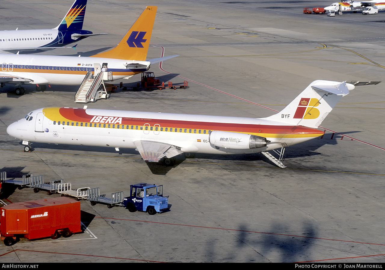 Aircraft Photo of EC-BYF | McDonnell Douglas DC-9-32 | Iberia | AirHistory.net #432370