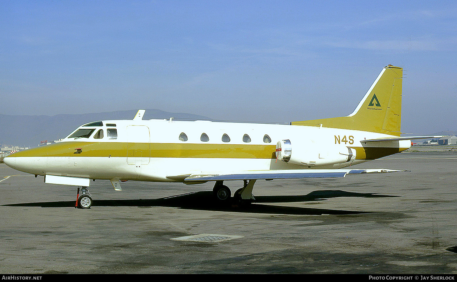 Aircraft Photo of N4S | North American Rockwell NA-306 Sabreliner 60 | Weyerhaeuser | AirHistory.net #432450