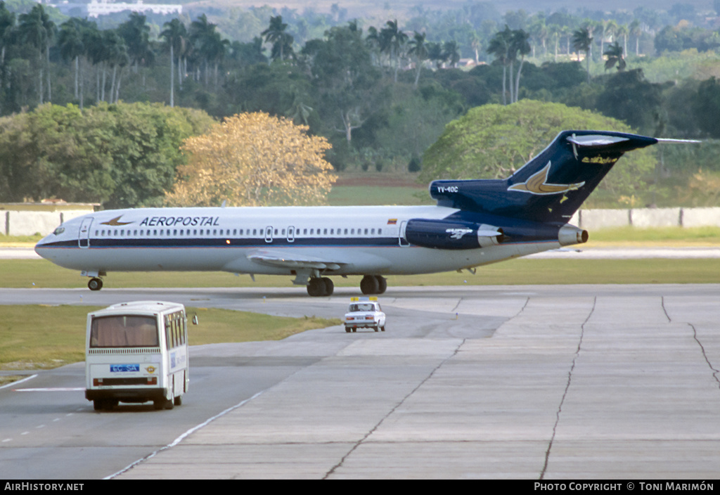 Aircraft Photo of YV-40C | Boeing 727-231/Adv(RE) Super 27 | Aeropostal | AirHistory.net #432463