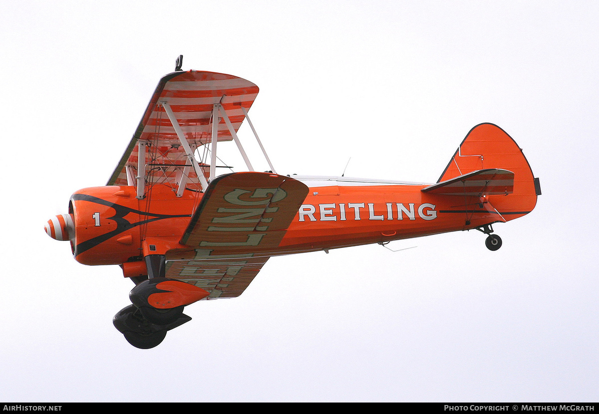 Aircraft Photo of N5057V | Boeing PT-13D Kaydet (E75) | Breitling | AirHistory.net #432567