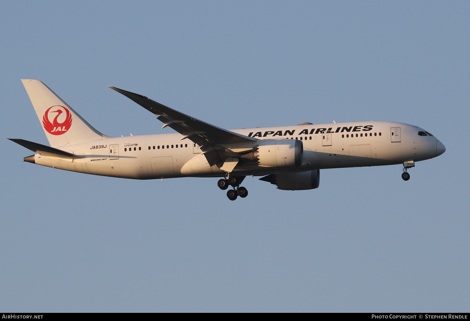 Aircraft Photo of JA839J | Boeing 787-8 Dreamliner | Japan Airlines - JAL | AirHistory.net #432630