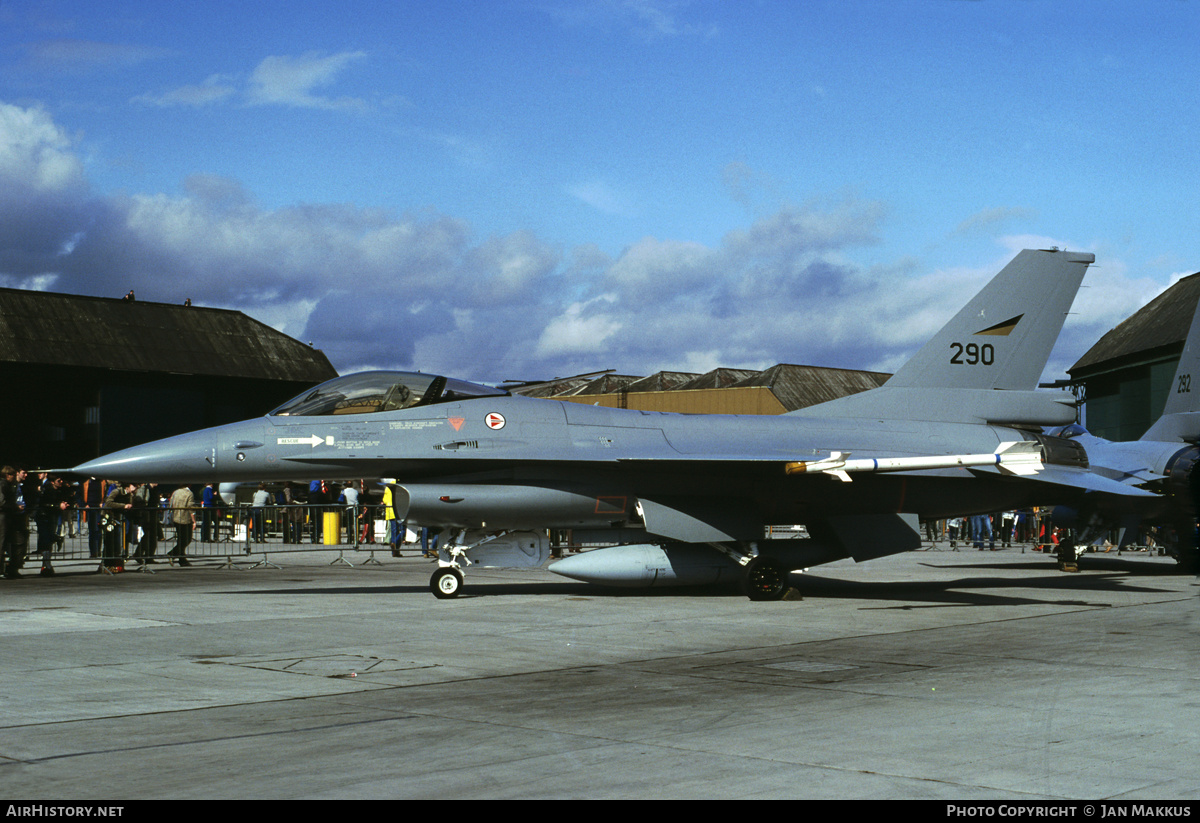 Aircraft Photo of 290 | General Dynamics F-16A Fighting Falcon | Norway - Air Force | AirHistory.net #432696