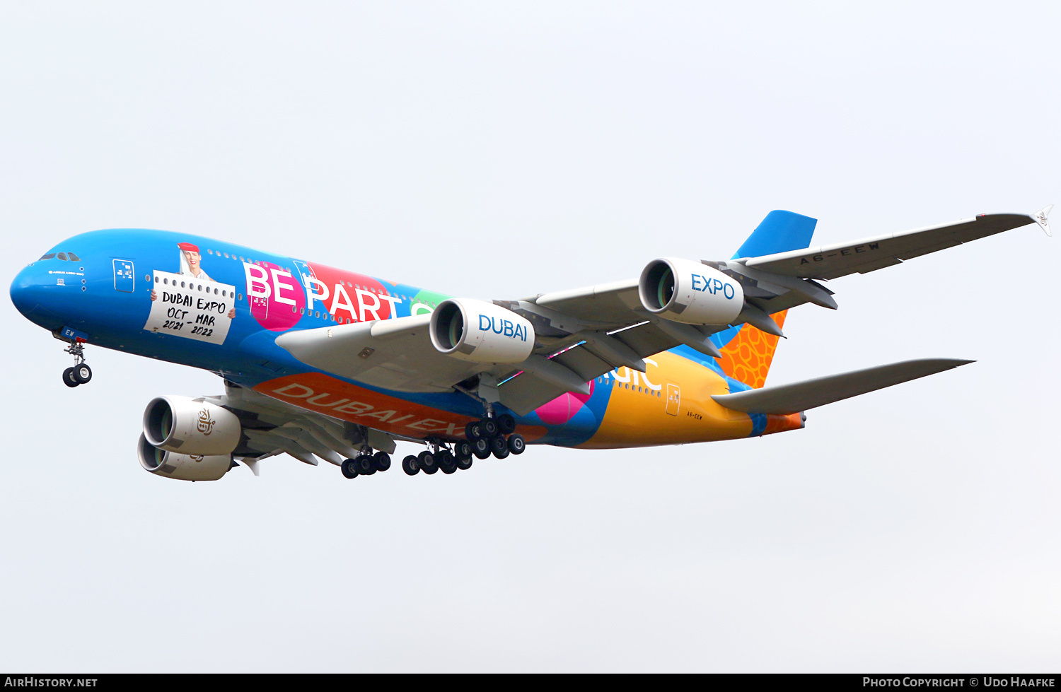 Aircraft Photo of A6-EEW | Airbus A380-861 | Emirates | AirHistory.net #432697
